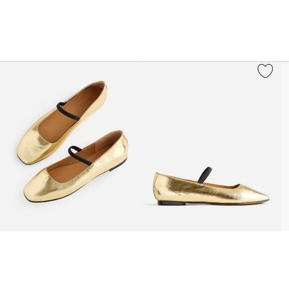 Madewell Shoes - Madewell $98 The Greta Ballet Flat Metallic Gold Size 7 NR847